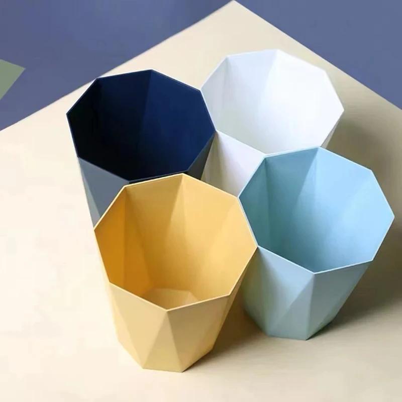 Бытовая мусорная корзина, открытая мусорная корзина, большая пластиковая корзина, корзина для туалетной бумаги для ванной комнаты, спальни, кухни, офиса