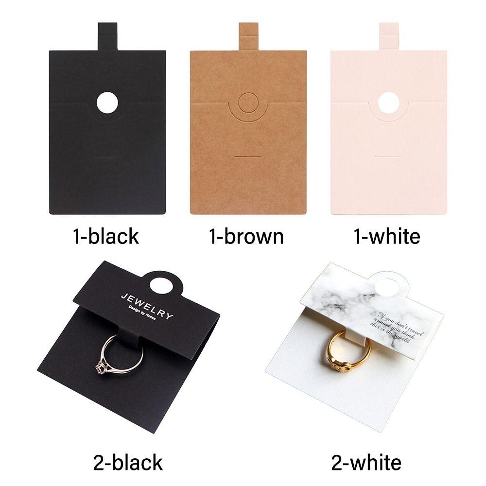 50 шт. черно-белые ювелирные карточки для показа крафт-бумаги брелок для упаковки бирки подвесные этикетки брелки