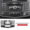 Car Center Console Air Conditioner CD Panel Cover Trim For Mercedes Benz C Class W204 C200 C260 C300 C180 2007-10 Carbon Fiber