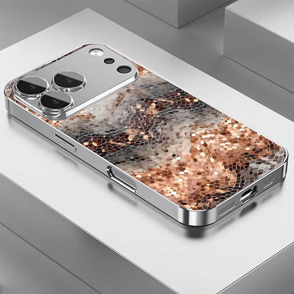 Красочный гальванизированный стеклянный чехол для телефона iPhone 17 16 15 14 13 12 11 Pro Max Plus 16E 17Air