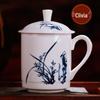 Jingdezhen Ceramic Meeting Mug with Lid