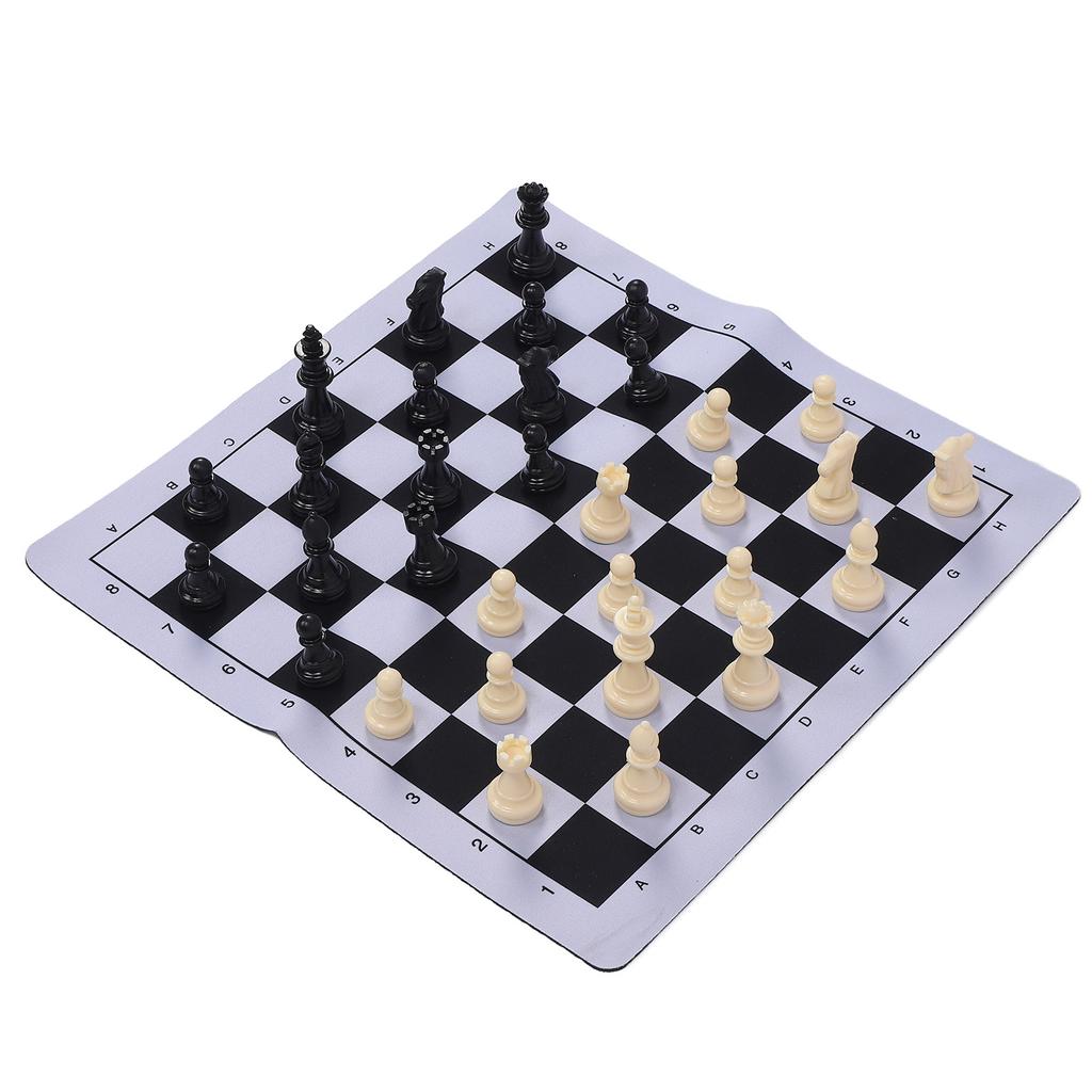 Шахматный набор 35 мм мягкая шахматная доска портативная стандартного размера международная шахматная настольная игра для дома