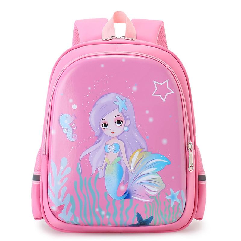 Cute Mermaid Kids School Bag Comfortable Nylon Backpacks For Boys And Girls