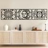 Black Metal Wall Decor: Stunning Sun and Moon Iron Art. Bohemian for Modern Rooms.Sun and Moon Bohemian Line for Chic Home.