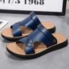 Модные сандалии мужские 2024 летние повседневные спортивные пляжные туфли мужские дышащие удобные уличные модные кожаные тапочки мужские