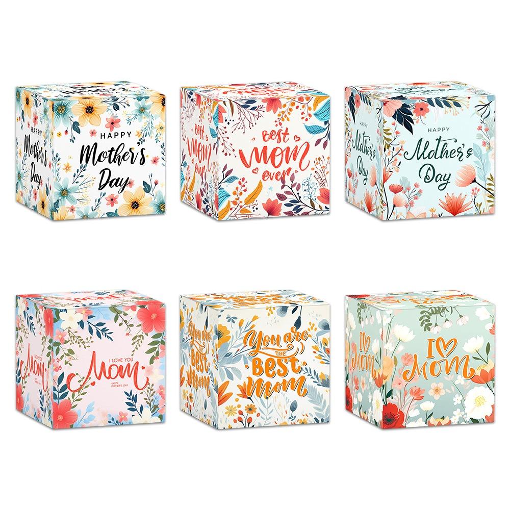 12pcs Cartoon Snack Candy Boxes Colorful Gift Packaging Boxes Funny Cookie Box  Thank You Mom Gift