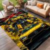 Bumblebee Print Rug, Washable Floor Carpet, For Entryway Dorm Laundry Room Office Study, Home Decor Birthday Christmas Gift