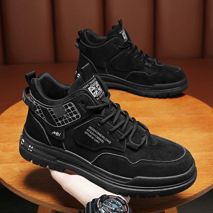 Мужская повседневная обувь 2025 Новые кроссовки с высоким верхом Уличная рабочая защитная обувь для мужчин Нескользящие ботильоны на платформе Zapatillas Hombre