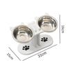 Wooden pet bowl rack, home standing pet feeder, cat and dog angled drinking stand, tableware