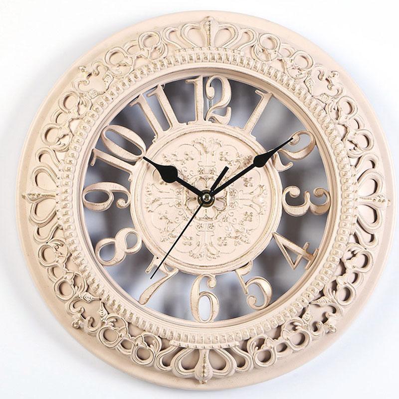 12-дюймовые круглые настенные часы в скандинавском стиле с винтажными цифрами для домашнего декора