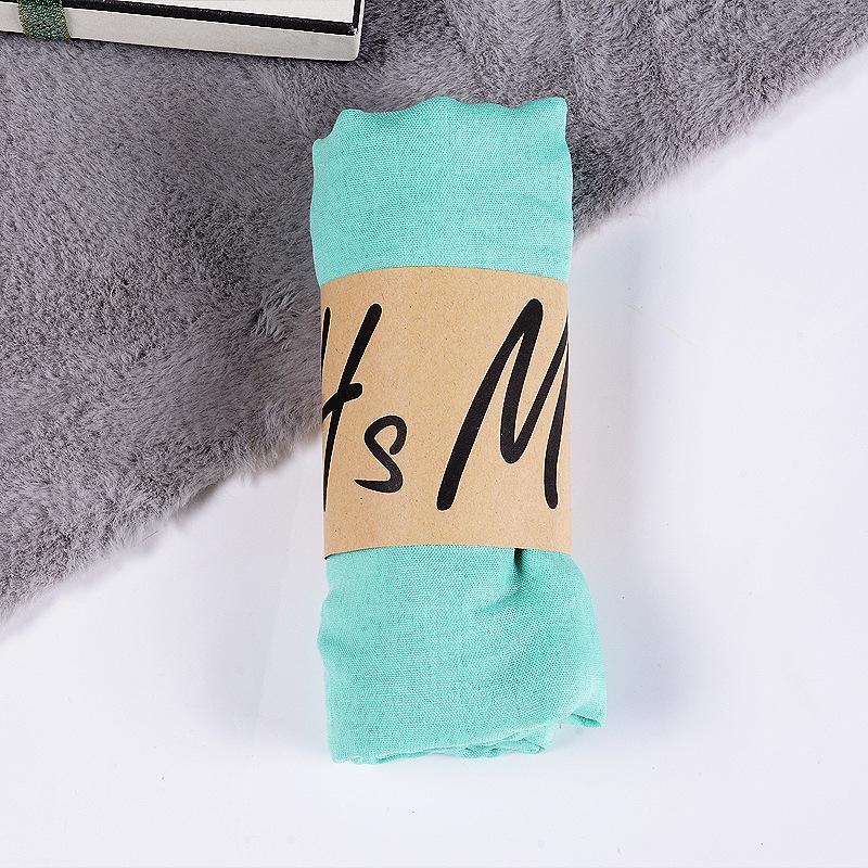 2022 Women's Cotton & Linen Candy Color Neck Scarf – Soft, Solid Hue Gift Scarf