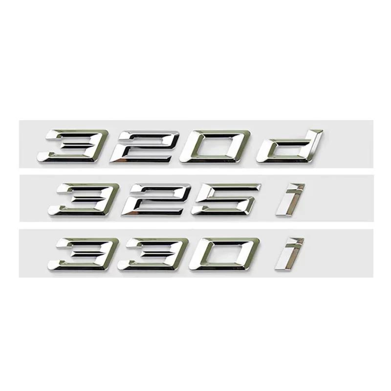 3D ABS Chrome Car Letters Rear Trunk Emblem Badge Sticker For BMW Lettering G20 316i 320i 320d 325i 330i 2020 2021 Accessories tv2