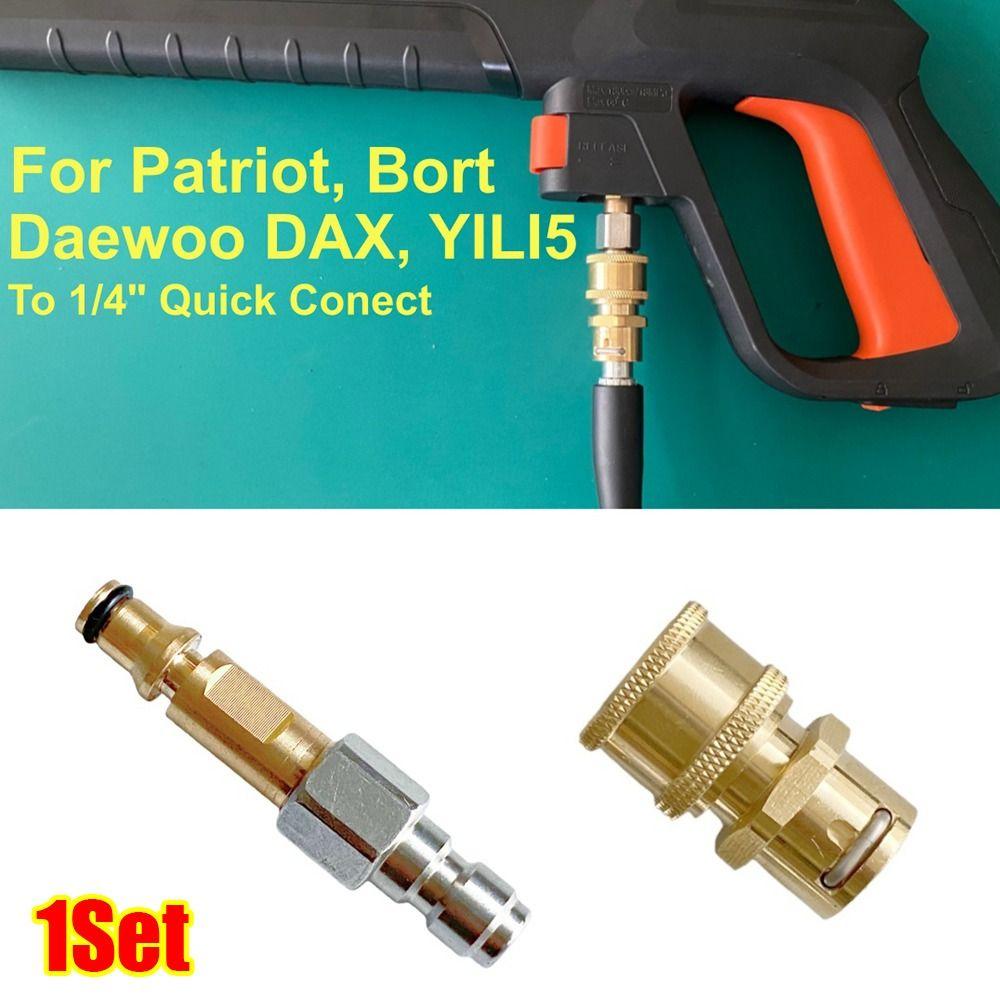 1Set Brass Pressure Washer Quick Connector Anti Tangle Adapter for Hose and Water Torch Connection