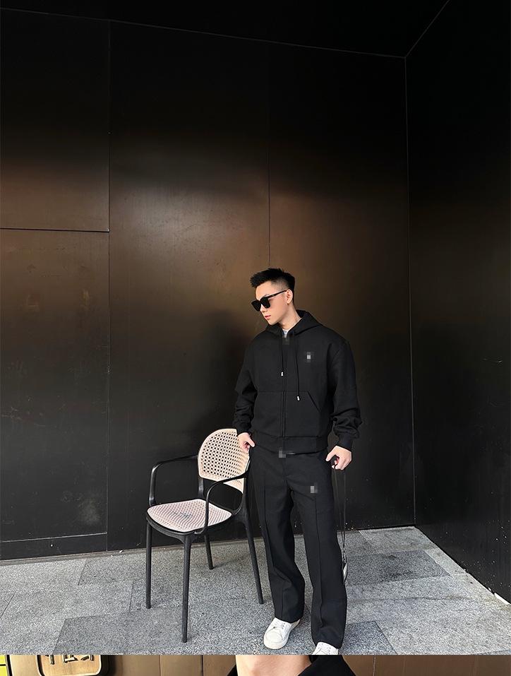 Мужская толстовка с капюшоном и логотипом Nan You Lv Jia из шерсти и хлопка: Тяжелая зимняя повседневная толстовка с длинным рукавом