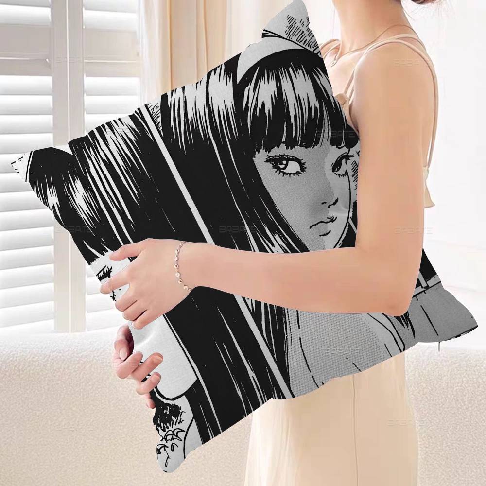 Anime Tomie Junji Ito Stitch Lucky Dragon Pillow Cover Sofa Cushion Cover Home Room Decoration Children Gift