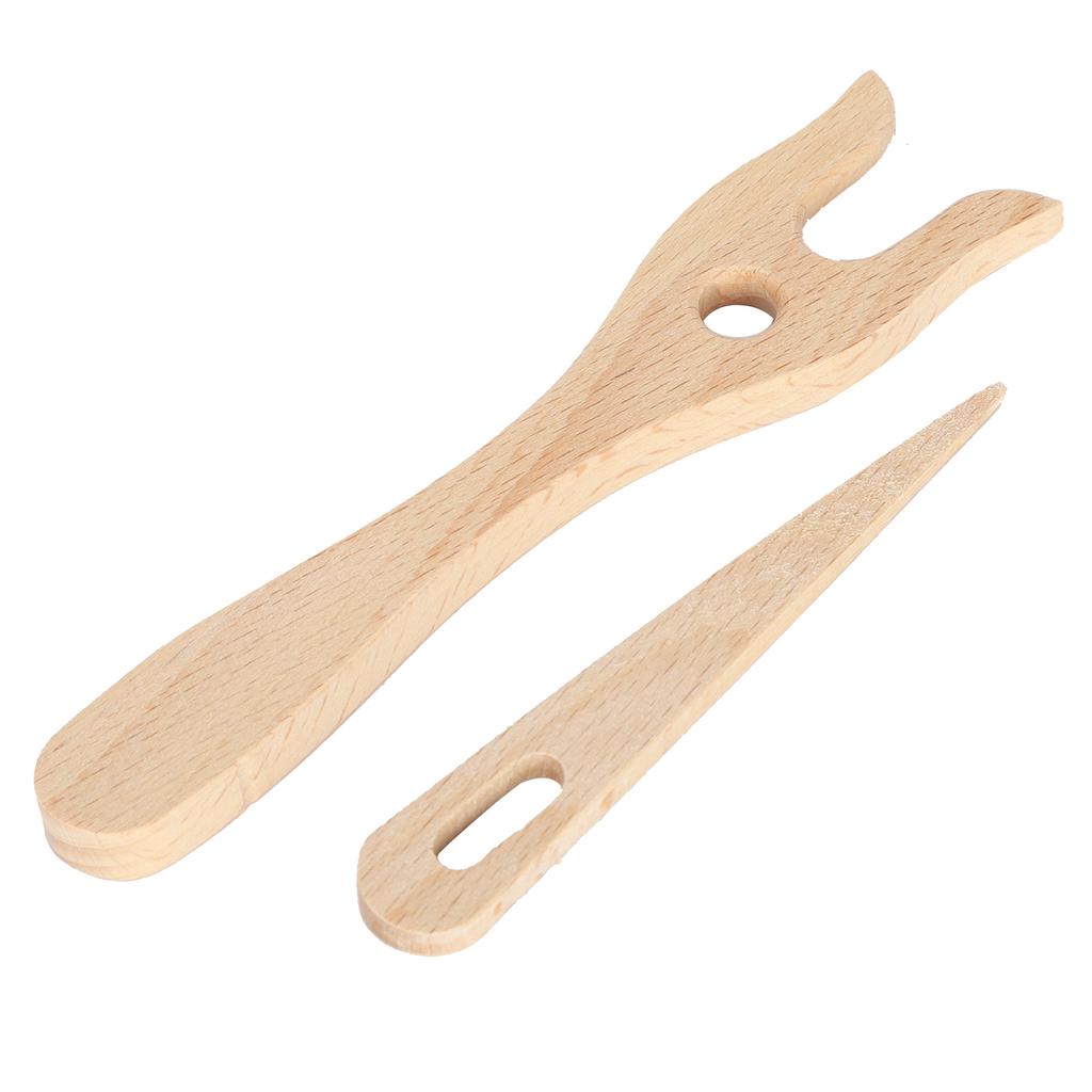 Деревянная вилка для вязания, плетение с большим глазом, игла, браслет, ожерелье, сделай сам, деревянный ткацкий инструмент