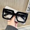 Oversized Frame Anti-Blue Light Glasses Transparent Plain Glasses Ins Square Eyeglasses  Man