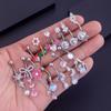 Heart Bow Pendant Belly Button Ring For Women Girls Navel Piercing Jewelry Accessories Sexy Delicate Belly Ring Gifts