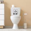 Scared Expression Toilet Sticker Waterproof Removable Self-adhesive PVC Living Room Bathroom Wall