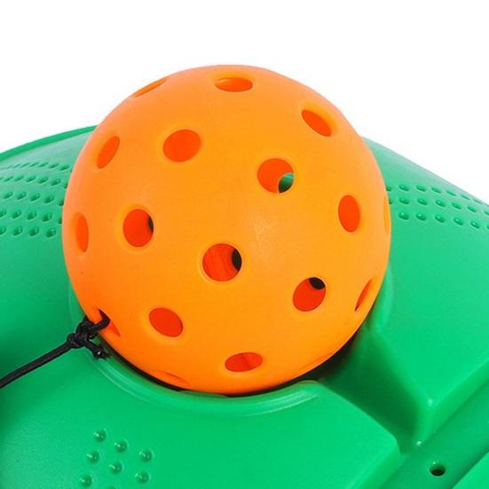 Portable Pickleball Trainer Rebound Ball Set with Anti-Slip Base Durable Elastic Strings Pickleball Training Tool