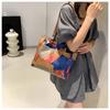 Patchwork PU Leather Casual Tote Bags For Women Large Capacity Commuting Shoulder Bag Ladies Handbags For Travel Shopping