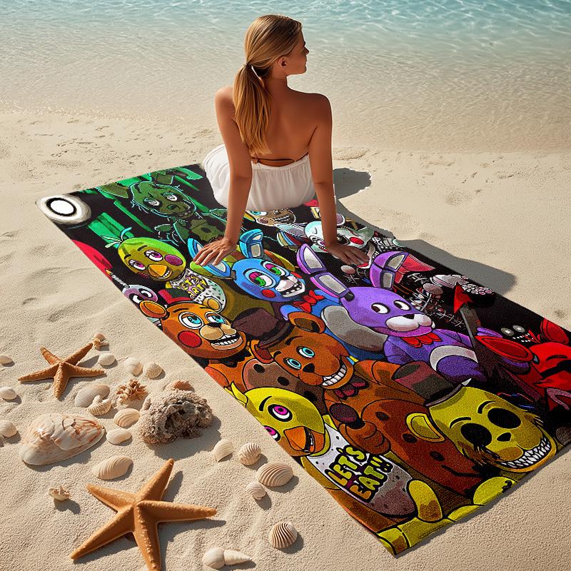 Fnaf Horror Stylish Digital Printing Beach Towel Quick Drying Absorbent Blanket For Beach Pool Gym Travel Christmas Gift C9211965