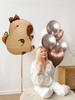 13pcs Capybara Birthday Set, Hydrochoerus Aluminized Balloons, Birthday Party, Anime Balloon Party Decor