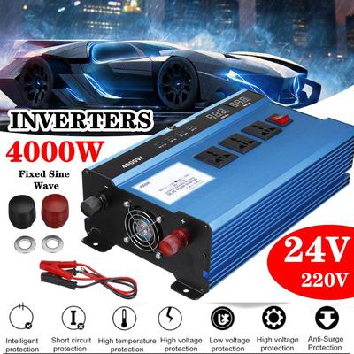 DC 2200/4000W 12/24V К AC 220V Адаптер-преобразователь напряжения Зарядный конвертер Автомобильные инверторы Модифицированная синусоида Солнечная энергия