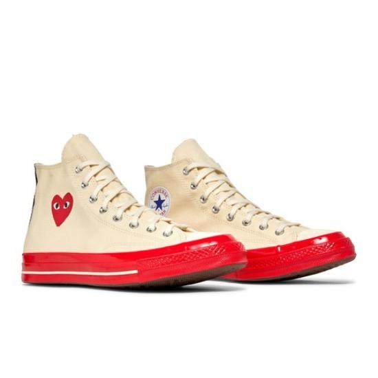Converse Comme des Garçons Play x Chuck 70 High Pristine Red A01794C