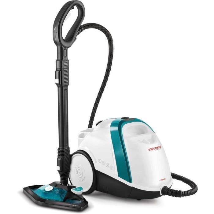POLTI VAPORETTO SMART 100 T - Steam Cleaner - Unlimited Autonomy - 4 BAR - 110g/min - 1500W - 9 Accessories - Turquoise