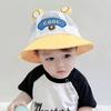 Детская шляпа-ведро с защитой от ультрафиолета, дышащая солнцезащитная кепка, пляжная кепка для новорожденных девочек и мальчиков