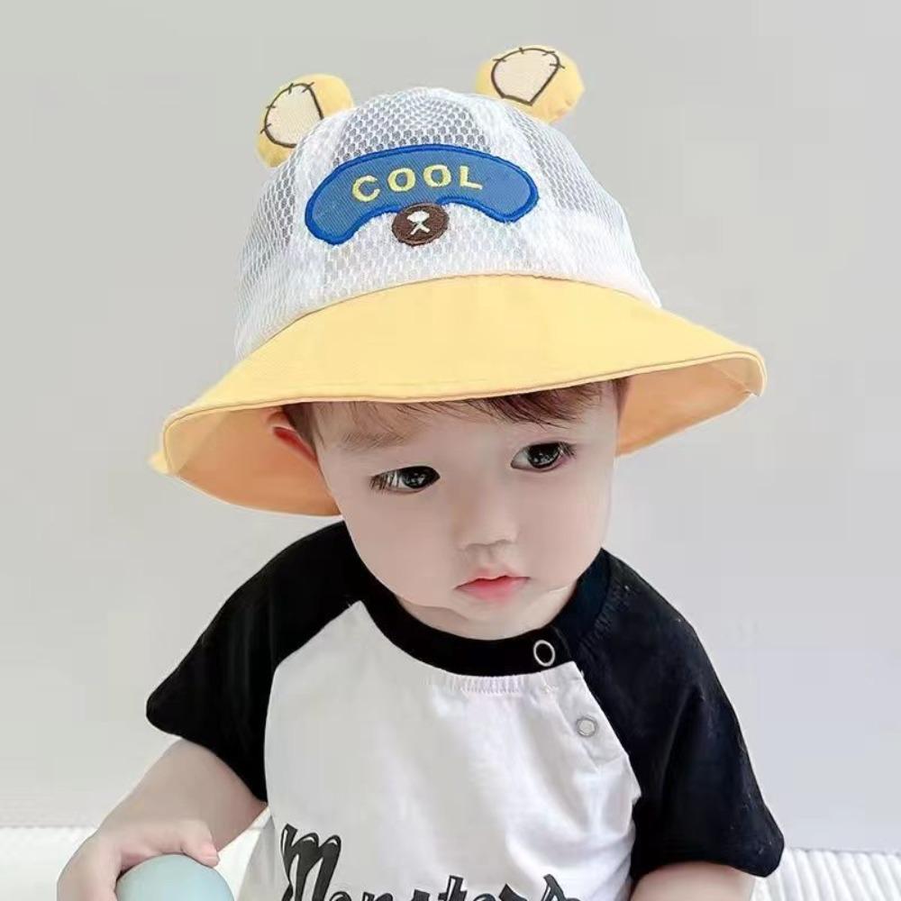 Детская шляпа-ведро с защитой от ультрафиолета, дышащая солнцезащитная кепка, пляжная кепка для новорожденных девочек и мальчиков