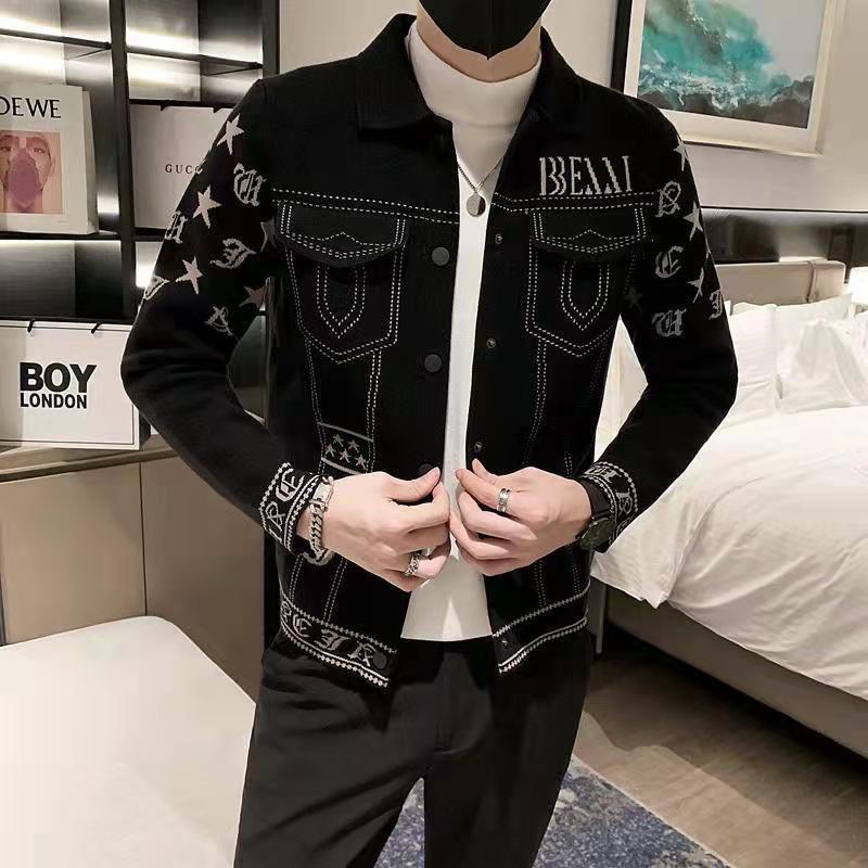 Мужская куртка с европейским воротником: Модная повседневная верхняя одежда Осень/Зима