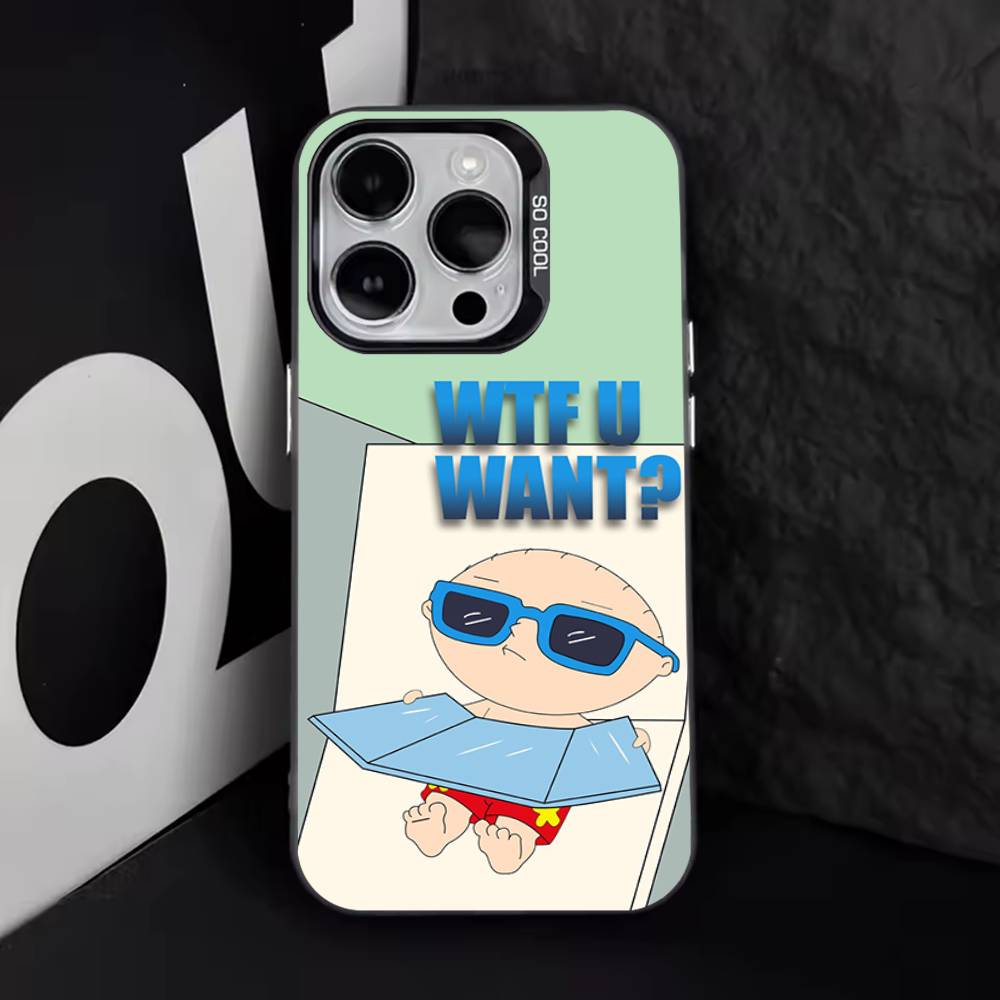 F-Family f-Funny Guy Phone Case For iPhone 17,16,15,14,13,12,11,Pro,Max,Plus,E,Air,Mini Black Tpu Cover