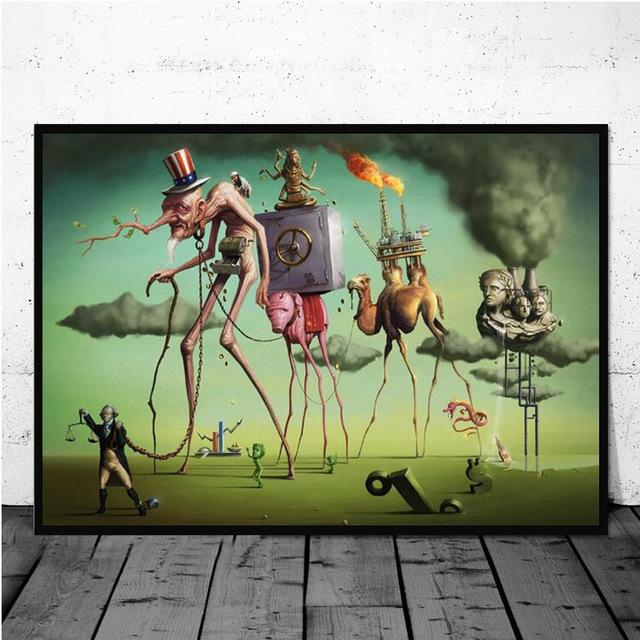 Salvador Dali Surrealist Wall Art Picture Canvas Painting Retro Quadro Posters and Printing Living Room Home