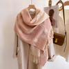 Swing and Winter Qiandongge Wool Scarf Women's New Double-sided Versatile Long Shawl Thickened Student Warm Scarf