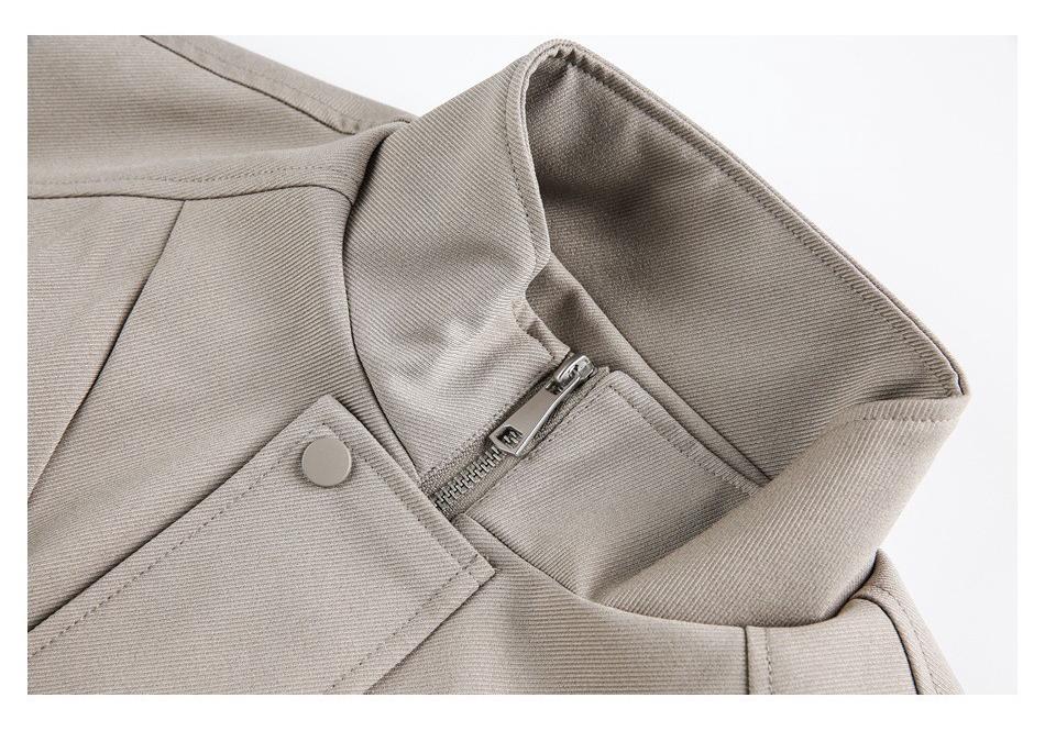 Original Design American Retro Workwear Jacket: Men's Stand Collar Outerwear for Spring & Autumn