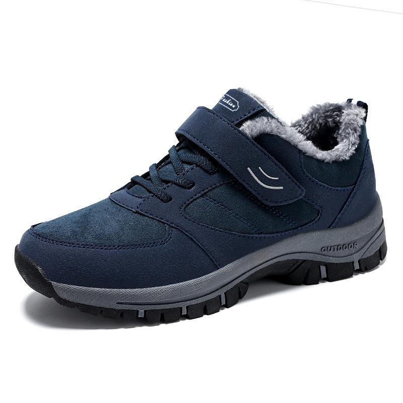 Обувь Мужская хлопковая обувь На липучке мужские ботинки Мужские и женские хлопковые ботинки Флисовые утепленные короткие ботинки Теплые и здоровые зимние ботинки