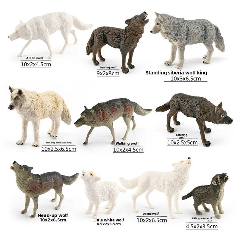 Фигурка животного Арктический волк Модель из ПВХ для коллекционеров и любителей природы