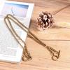 44cm Retro Vintage Metal Pocket Watch Chain Link Classic Antique Gift (Bronze)