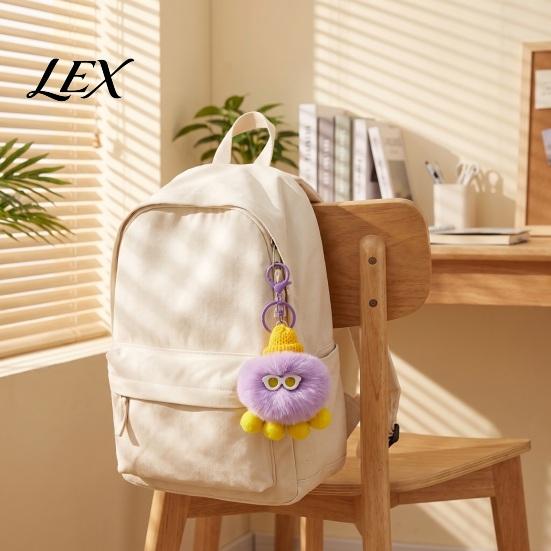 Soft Octopus Keychain Plush Keychain, Fuzzy Stuffed Sea Animal Bag Charm, Hanging Cartoon Accessory Knit Hat with Keyring for Backpacks and