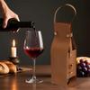 PU Leather Wine Tote Carrier Reusable Champagne Gift Bag Elegant Beer Gift Bag