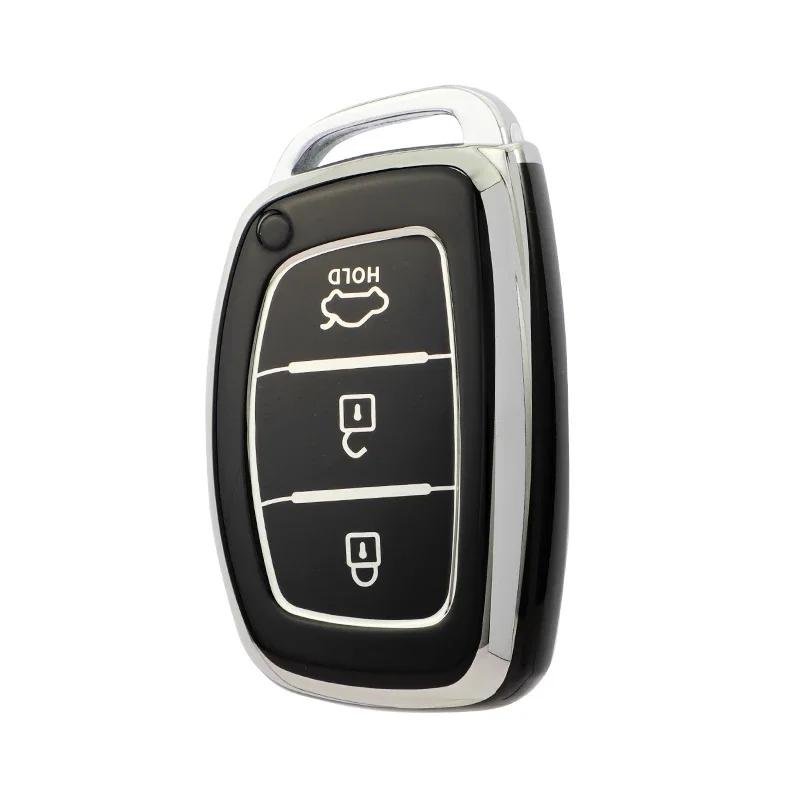 Для Hyundai Tucson Santa Fe Rena Sonata Elantra Creta Ix35 Ix45 I10 I30 I40 3/4 Кнопки ТПУ Чехол-Крышка для Умного Ключа Автомобиля Аксессуары