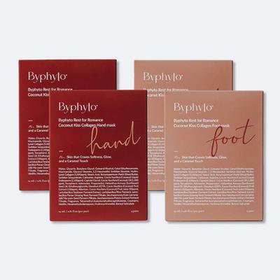 BYPHYTO Кокосовый Поцелуй Коллагеновая Маска для Рук и Ног Набор из 4 Штук