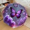 1pc Purple Butterfly Dreamscape Umbrella with Plastic Handle,Suitable for All Seasons Home Travel Outdoor UmbrellaDD1139