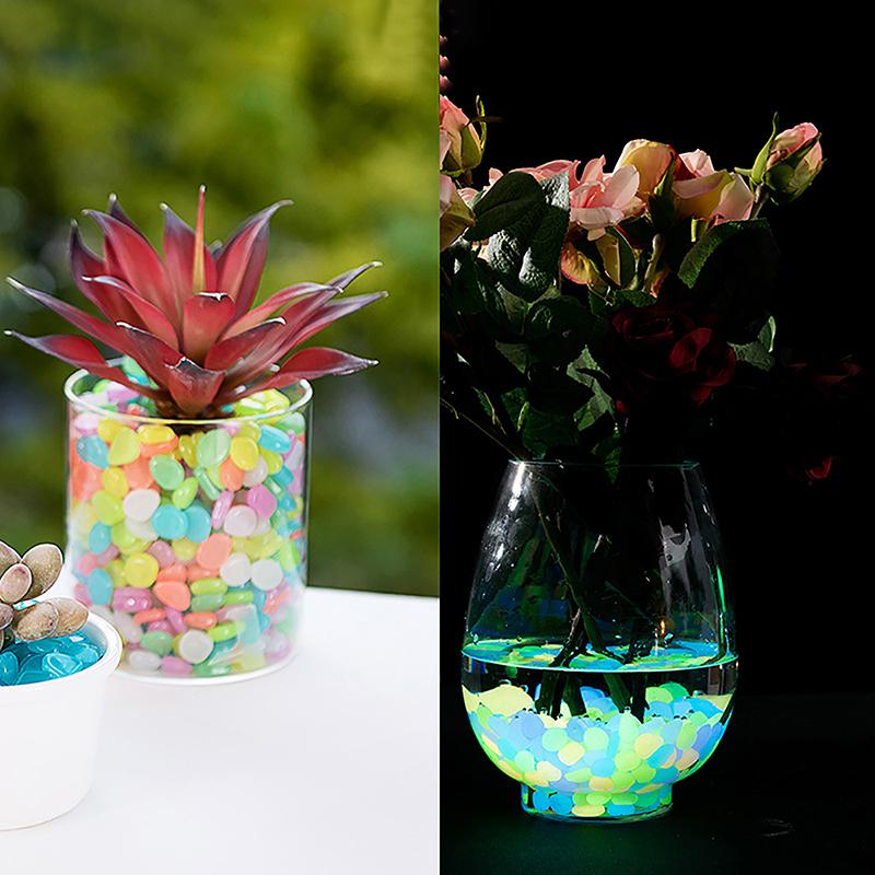 100 шт. Садовый декор Светящиеся камни Светятся в темноте Декоративная галька Наружный Декорация для аквариума Аксессуары для аквариума