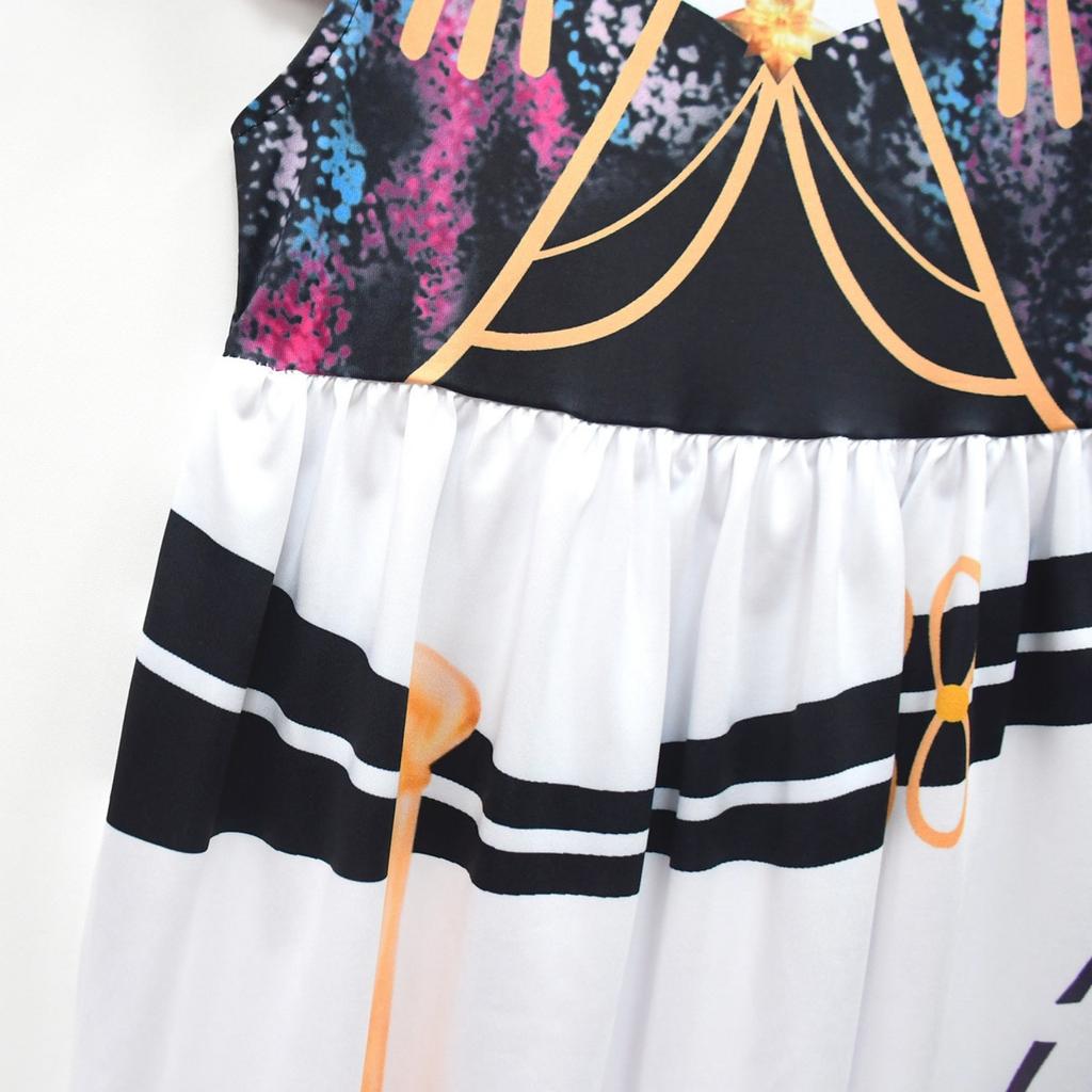 Girls Witch  Girls Flying Sleeves Children's Dress Children's A-line Skirt