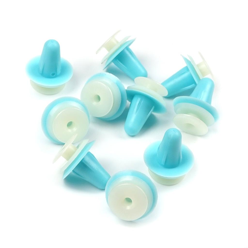 10 Pieces Door Panel Retainer; Blue and White Colour for Isuzu: 8942264920; Mazda: 9927-40-825; Toyota: 67771-01010, 67771-12010