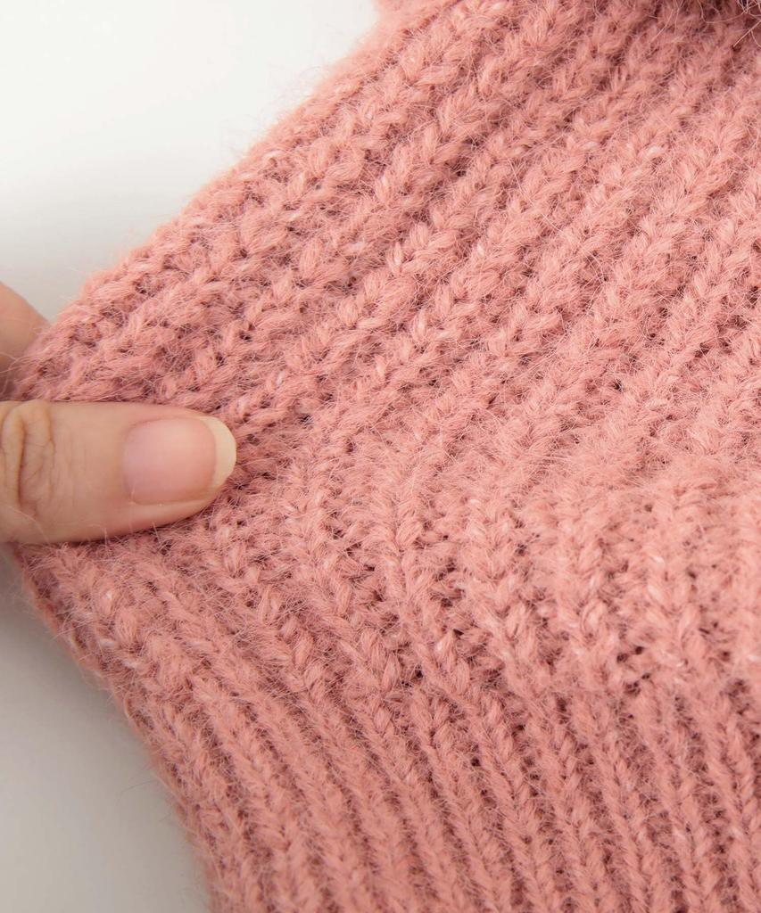 Titibait Boat Neck Loose Knit ACXP3830 Small Black Women's