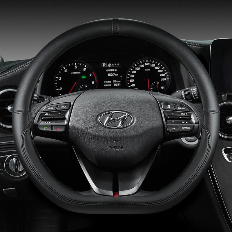 Чехлы на руль автомобиля 38 см для Hyundai i30 Creta Tucson ix35 Solaris Elantra Santa Fe Kona i40 Palisade, автоаксессуары